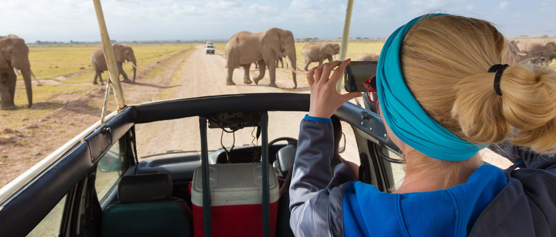 Woman,On,African,Wildlife,Safari,,Amboseli,National,Park,,Kenya.,Lady