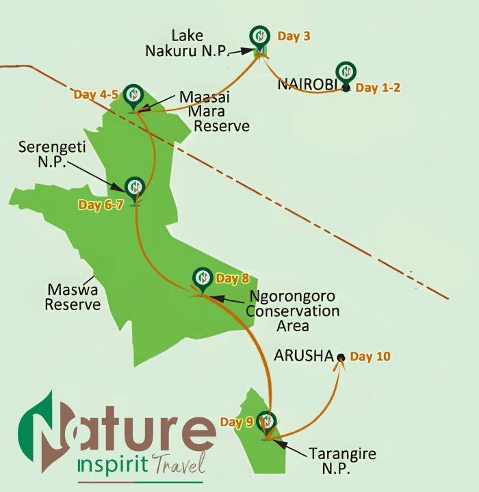 10 Days The Best of Tanzania and Kenya Wildlife Safari