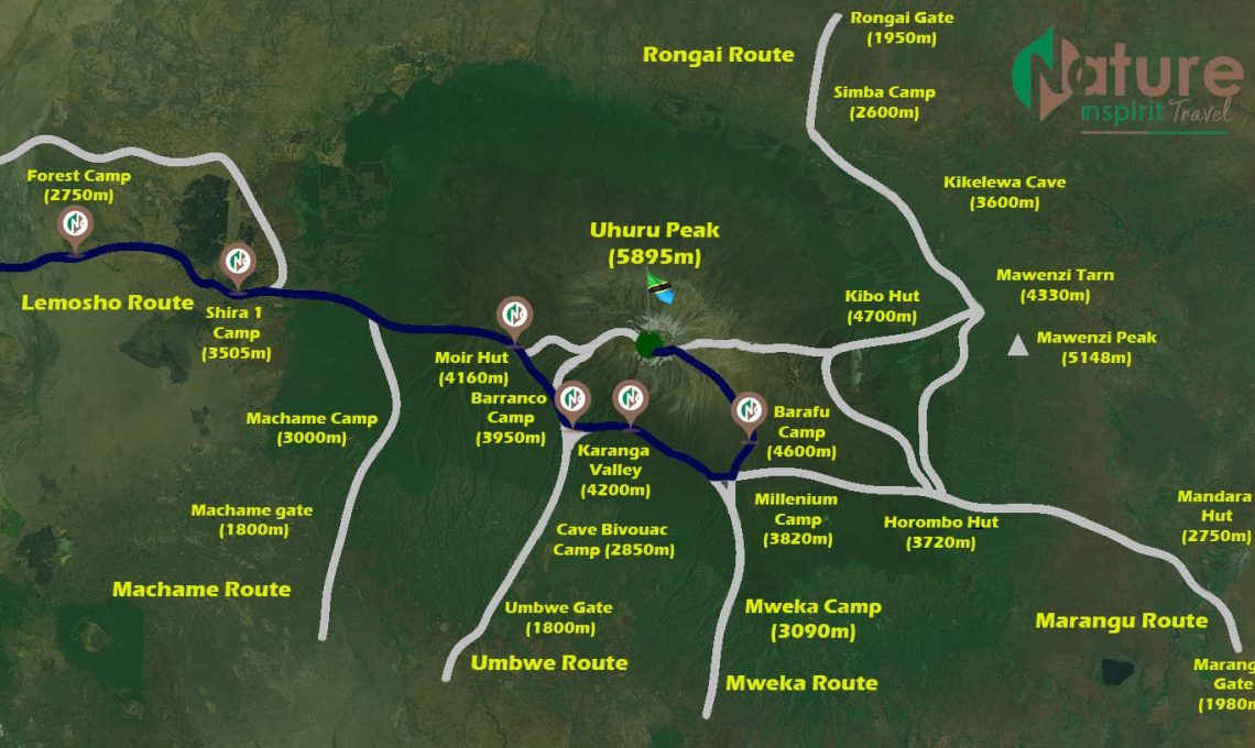 NIS Lemosho ROUTE MAP