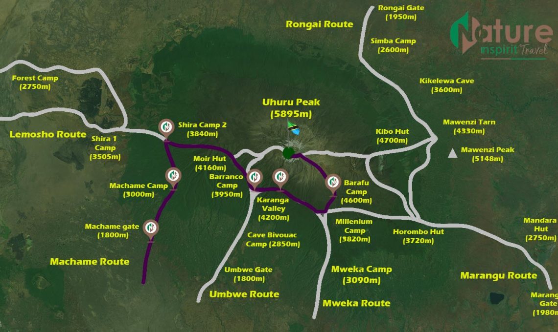 NIS Machame ROUTE MAP