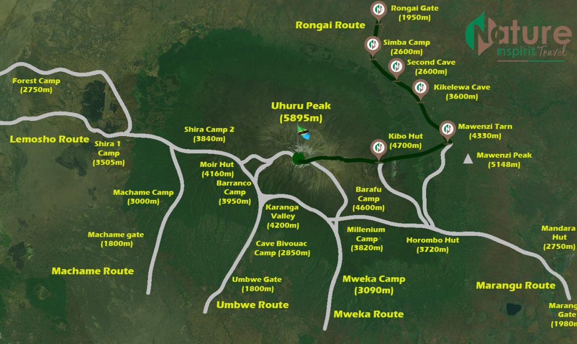 NIS Rongai ROUTE MAP
