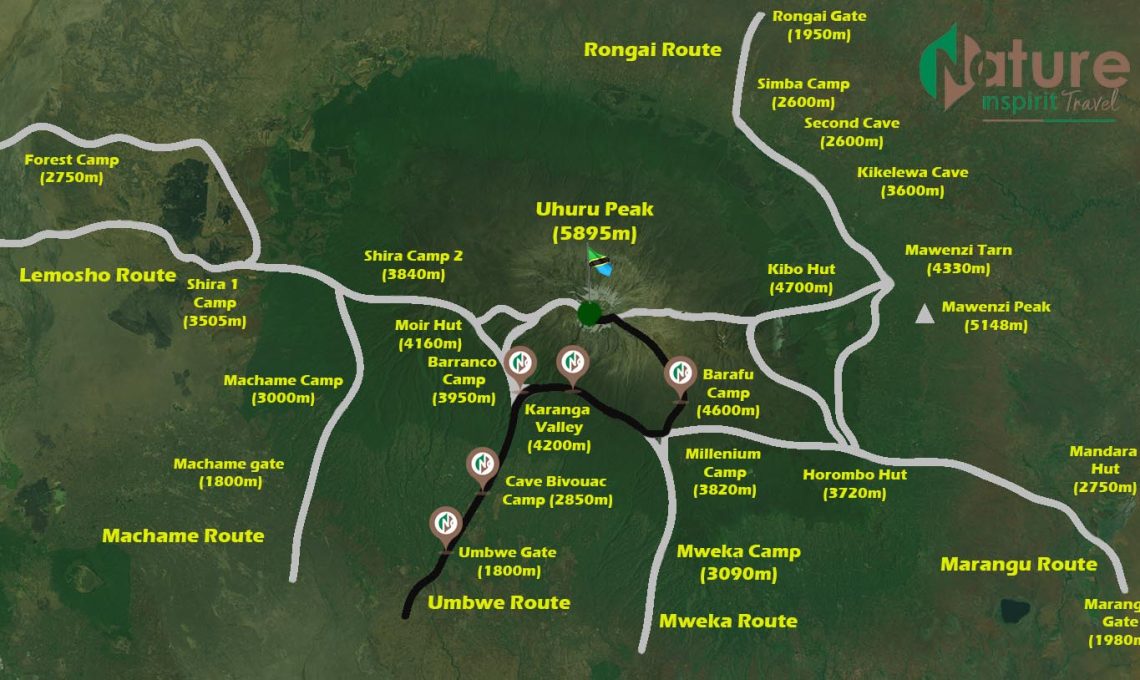 NIS Umbwe ROUTE MAP